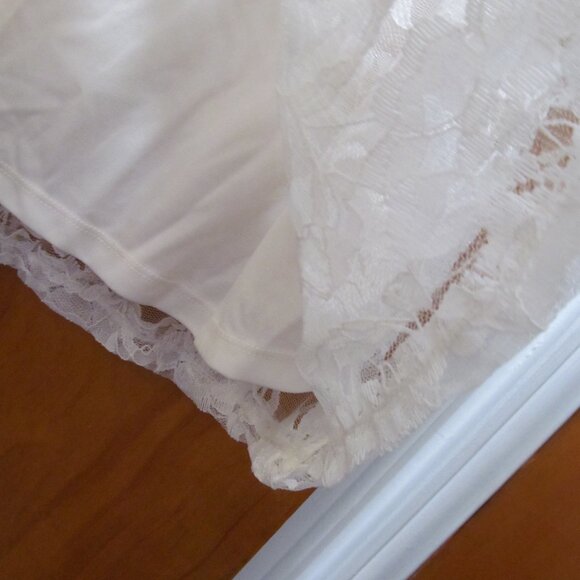 NWT Isaac Mizrahi Floral Lace Top Short Sleeve Lined Ivory "Ivy" Size XXL - Picture 12 of 16